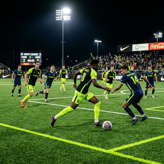 Fútbol 5 sintético de noche